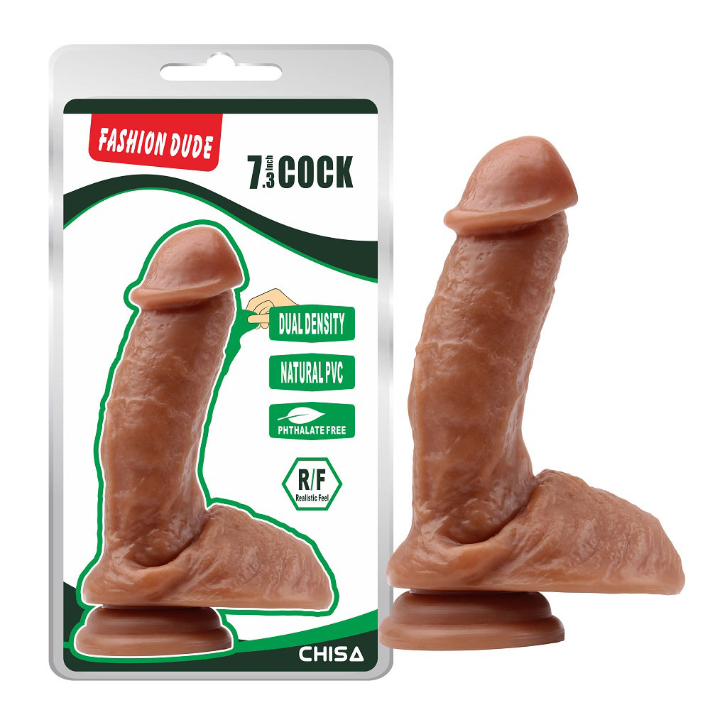 Realistic dildos Fashion Dude- 7.3 Inch Cock-Brown