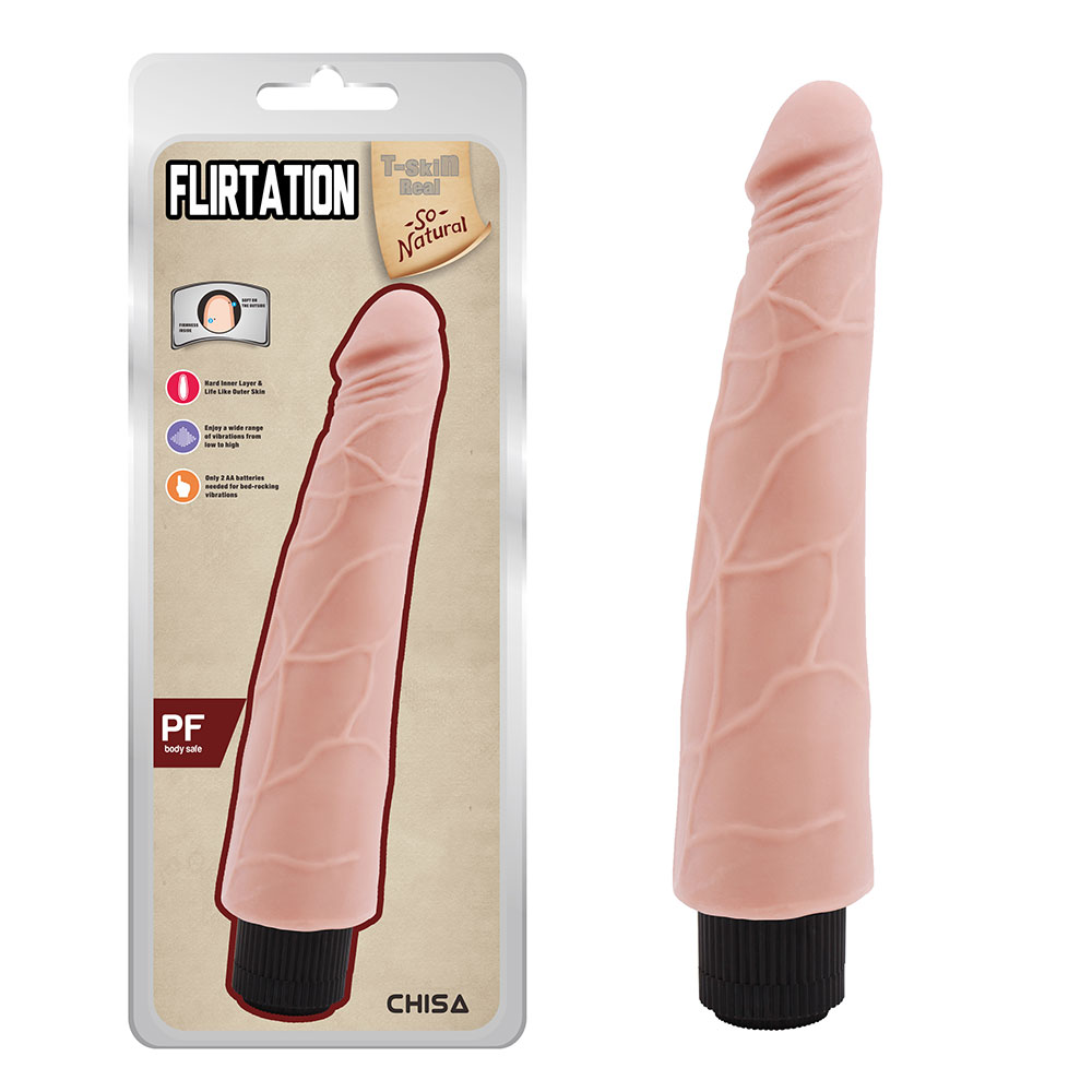 Flirtation Flesh TPE Dual Density Realistic Dildo