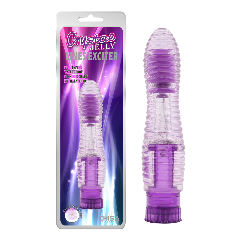 Realistic dildos Lines Exciter - Purple